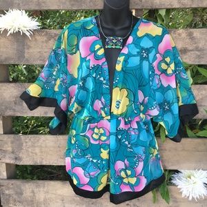 Colorful Sheer Kimono Top